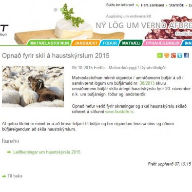 Starfsmenn RML aðstoða við skil á forðagæsluskýrslum