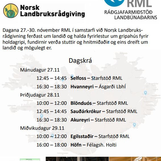 Fyrirlestrar um gripahús fyrir holdagripi