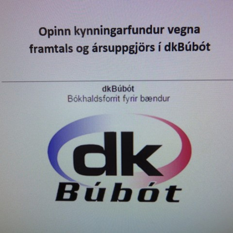 Munið kvöldfundinn 12. febrúar á Kirkjubæjarklaustri, um ársuppgjör og framtalsgerð í dk-búbót