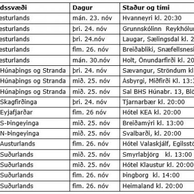 Hrútafundir - Vopnafjarðarfundurinn fellur niður