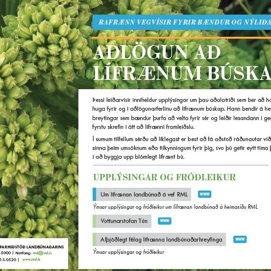 Lífræn ræktun - Breyting í ráðgjöf hjá RML
