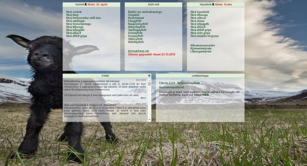 Niðurstöður sauðfjárskýrsluhaldsins árið 2018