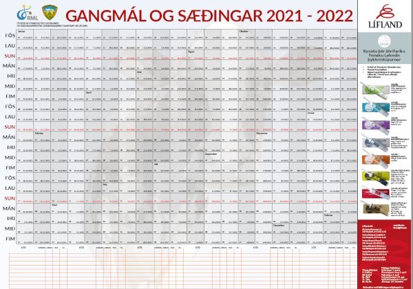 Gangmáladagatal 2021-22