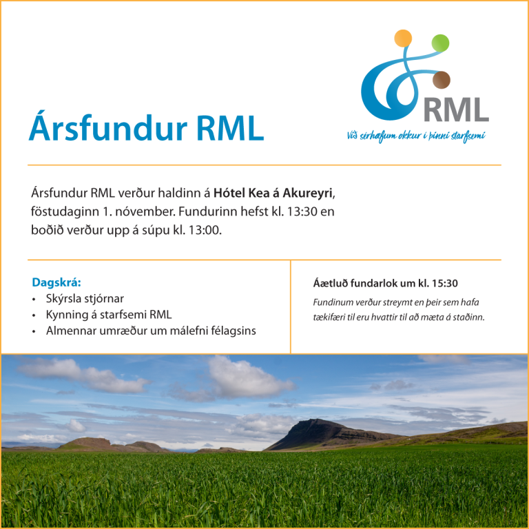 Ársfundur RML - hefst kl. 13:30 - Hlekkur á streymi fundarins