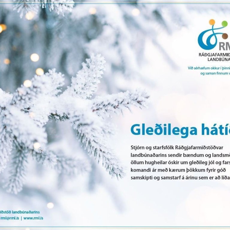 Opnunartími um jól og áramót og viðvera á skrifstofum RML