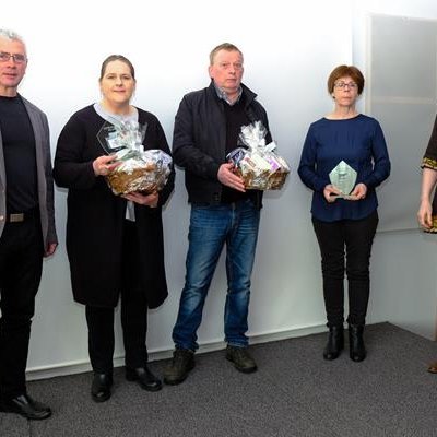 F.v. Sveinbjörn Eyjólfsson, Borghildur Kristinsdóttir, Ólafur Stefánsson, Ásta Oddleifsdóttir og Guð…