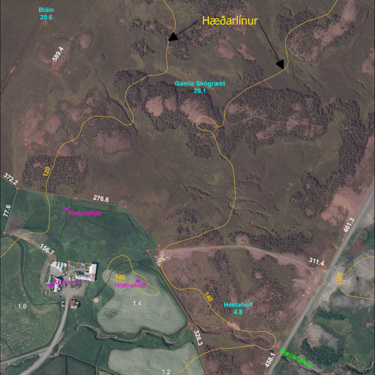 Kort með gagnlegum upplýsingum